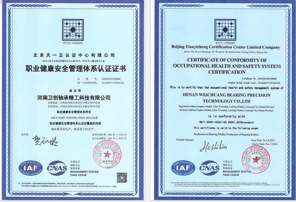 ISO 45001 Certificates